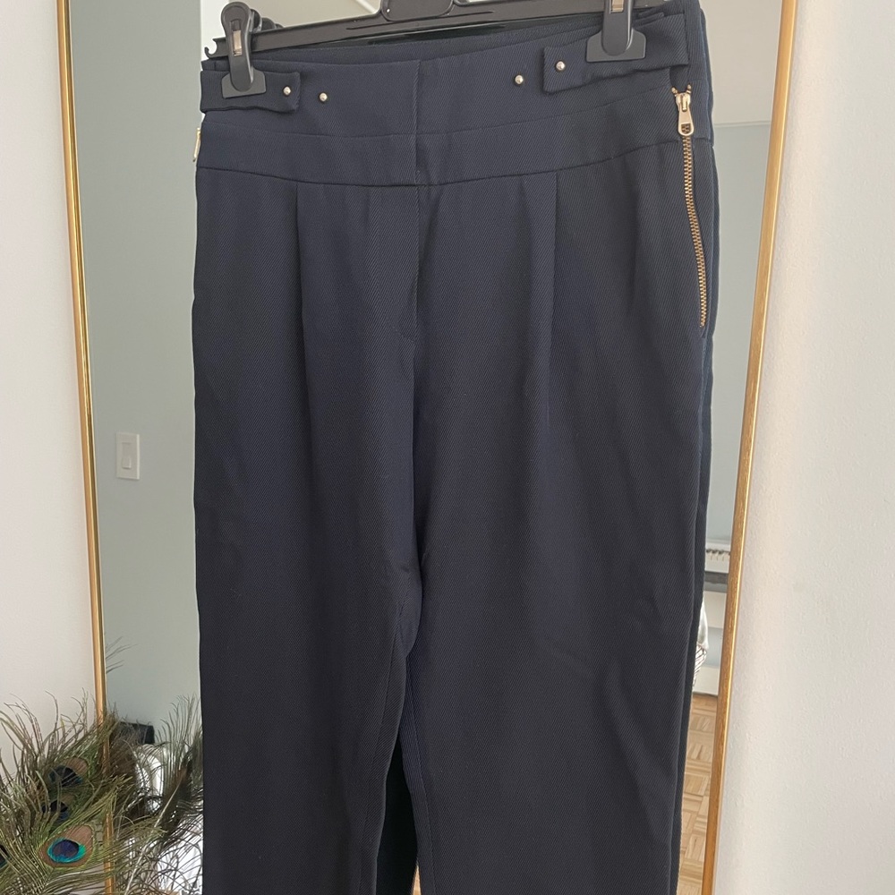 Boss by Hugo Boss - Gold Button and Zipper Wool Pants